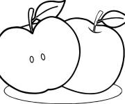 Coloriage Pomme fra&icirc;che et savoureuse