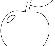 Coloriage Pomme fruit rouge du printemps