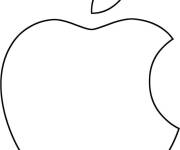 Coloriage Pomme logo d'Apple