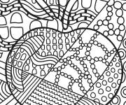 Coloriage Pomme mandala anti-stress