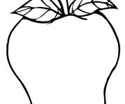 Coloriage Pomme poire &agrave; dessiner