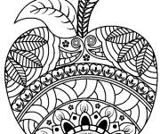Coloriage Pomme pour adulte