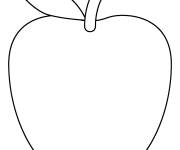 Coloriage Pomme rouge en &eacute;moji gs