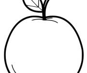 Coloriage Pomme rouge facile