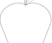 Coloriage Pomme savoureuse en contour