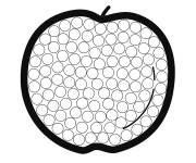 Coloriage Pomme simple art de point