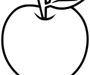 Coloriage Pomme simple en maternelle