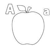 Coloriage Pomme tous simple ps