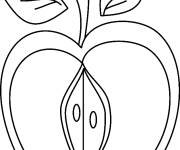 Coloriage Pomme tranch&eacute;e