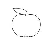 Coloriage Pomme vectoriel pour enfants