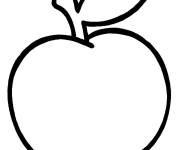 Coloriage Pomme vectoriel tout simple