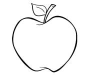 Coloriage Pomme verte &agrave; colorier