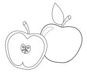 Coloriage Pommes d&eacute;licieuses pour la sant&eacute;