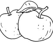 Coloriage Pommes en diff&egrave;rent couleurs