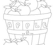 Coloriage Seaux plein de grosses pommes
