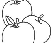 Coloriage Trois pommes cp