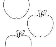 Coloriage Trois pommes identiques