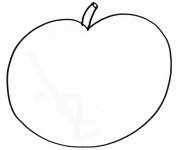 Coloriage Un enfant a dessin&eacute; cette pomme