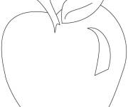 Coloriage Une adorable pomme fruit savoureuse