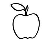 Coloriage Une petite pomme simple