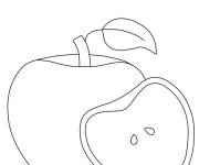 Coloriage Une pomme d'une pommier