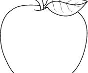 Coloriage Une pomme douce facile