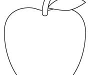Coloriage Une pomme en emoji