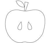 Coloriage Une pomme en miniature