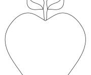 Coloriage Une pomme en vecteur en ligne
