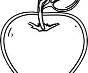 Coloriage Une pomme pleine de vitamine