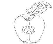 Coloriage Une pomme rouge gratuit
