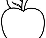 Coloriage Une pomme source de nutrition
