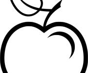 Coloriage Une pomme vectorielle
