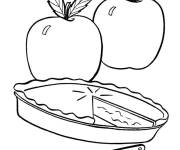 Coloriage Une tarte aux pommes