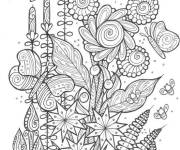 Coloriage Accueillir le printemps adulte