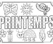 Coloriage Affiche du Printemps