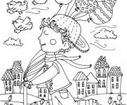 Coloriage Au printemps, on profite du beau temps