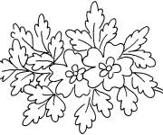 Coloriage Fleurs de ch&ecirc;ne de la saison du printemps