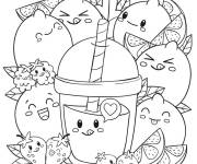 Coloriage Fruits de Printemps
