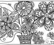 Coloriage Illustration Printemps pour adulte