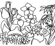 Coloriage et dessins gratuit La beaut&eacute; de la nature en Printemps à imprimer