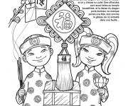 Coloriage La f&ecirc;te du printemps en chine