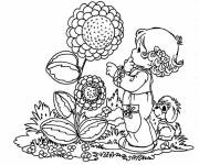 Coloriage Le beau printemps pour fille