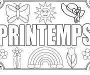 Coloriage Le beau saison Printemps