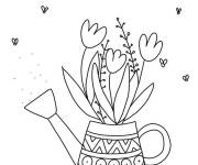 Coloriage Le bon temps du printemps facile