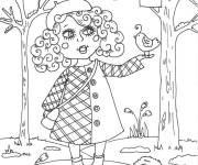 Coloriage Le mois Mars marque le d&eacute;but du printemps , le beau saison