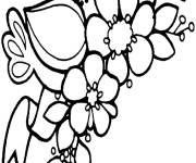 Coloriage Le printemps stylis&eacute; ps