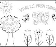 Coloriage Les beaux symboles du Printemps