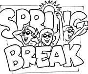 Coloriage Les vacances de printemps