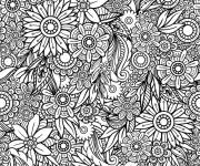 Coloriage Mandala fleurs du printemps complexe